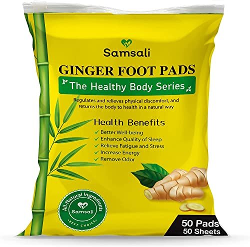 51prCe-YROL.jpg Samsali Ginger Foot Pads, 50 Pack, Ginger Bamboo Foot Pads, Upgraded Ginger Patches for Better Sleep, Rapid Foot Care, Foot Pads for Women and Men Foot Care, 50 Pack - Image 1