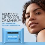 Neutrogena Makeup Remover Cleansing Face Wipes, Daily Cleansing Facial Towelettes Remove Makeup & Waterproof Mascara, Alcohol-Free, 100% Plant-Based Fibers, Value Twin Pack, 25 count, 2 pk - Image 3