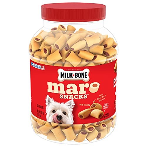 51rKBA3bcNL.jpg Milk-Bone MaroSnacks Dog Treats, Beef, 40 Ounce - Image 1