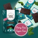 ChocZero's Dark Chocolate Peppermint Keto Bark. Sugar Free, Low Carb. No Sugar Alcohols. (2 bags, 12 individual Wrapped bars) - Image 4