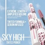 Maybelline New York Lash Sensational Sky High Serum Infused Lash Primer for Mascara, Lengthening, Thickening, Tinted and Washable Formula, Soft Black 0.26 Fl Oz, 1 Count - Image 3