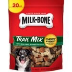 Milk-Bone Trail Mix Chewy & Crunchy Dog Treats, Real Beef & Sweet Potato, 20 Ounce