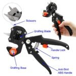 Garden Grafting Tools, ZALALOVA 2 in 1 Garden Pruning Tools Including Grafting Knife Replacement Blades Grafting Tapes Rubber Bands and Labels for Plant Branch Vine Fruit Tree Cutting Pruner Tool Kits - Image 3