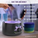 Tress Wellness Wax Warmer Silicone Liner (Purple) - Easy to Clean Silicone Wax Warmer Bowls with 2x Silicone Spatulas Compatible with 16oz Electric Waxing Kit - Silicone Wax Pot melting Wax Bowl - Image 6