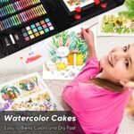 Soucolor Art Supplies, Drawing Set Art Kits with Trifold Easel, 2 Drawing Pad, 1 Coloring Book, Crayons, Pastels, Watercolors, Pencils, Arts and Crafts Gifts Case for Kids Girls Boys Teens Beginners - Image 6