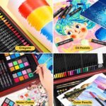 Art Supplies, iBayam 150-Pack Deluxe Wooden Art Set Crafts Drawing Painting Kit with 1 Coloring Book, 2 Sketch Pads, Creative Gift Box for Adults Artist Beginners Kids Girls Boys - Image 6