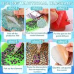 UPINS 8Pcs Diamond Painting Coasters for Drinks DIY Coaster Diamond Art Kits for Adults Kids Beginners Diamond Art Craft Supplies (Ocean) - Image 4