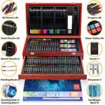 Art Supplies, iBayam 150-Pack Deluxe Wooden Art Set Crafts Drawing Painting Kit with 1 Coloring Book, 2 Sketch Pads, Creative Gift Box for Adults Artist Beginners Kids Girls Boys - Image 3