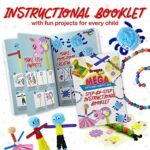 Dragon Too Mega Kids Crafts and Art Supplies Jar Kit - 1000+ Piece Set - Instructional Booklet Included - Glitter Glue, Construction Paper, Colored Popsicle Sticks, Googly Eyes, Pipe Cleaners - Image 3