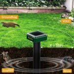Redeo Solar Powered Mole and Groundhog Repellent Stakes Outdoor Sonic Gopher Deterrent Spikes Vole Chaser Instead of Traps Killers Pest Control for Garden Yard Waterproof (8) - Image 6