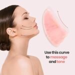 Jessica Wellness – Rose Quartz Gua Sha and Facial Roller for Face and Neck, Promotes Relaxation, Supports Toned, Firm… - Image 3
