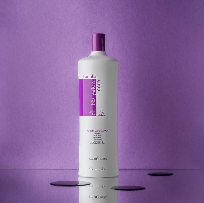 41BX1CTla4L._AC_ Fanola No Yellow Shampoo, Anti-Yellow Shampoo for Healthy and Vital Blonde Hair 1000 ml - Image 1